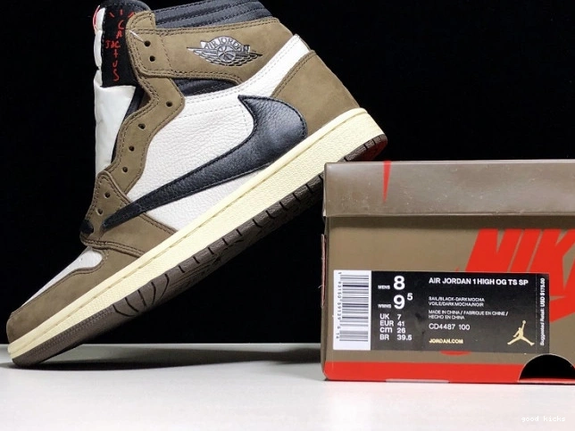 Cheap Retro 100 Air Jordan Travis OG CD4487 - x 1 High Scott 'Mocha' 0718